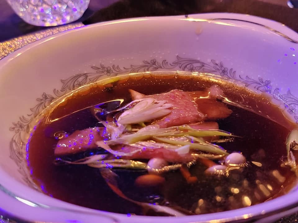 Beef Consommé with Scallion & Enoki