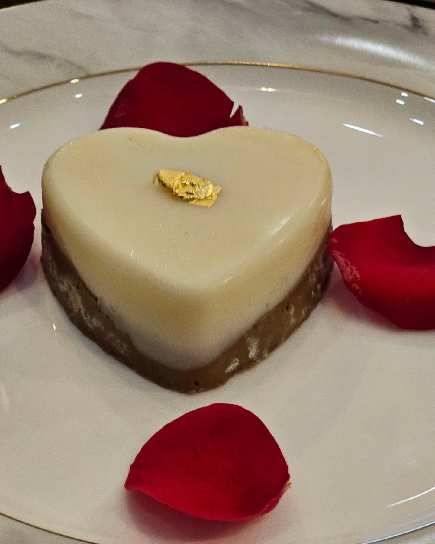 Coeur à la Crème with Gold Leaf