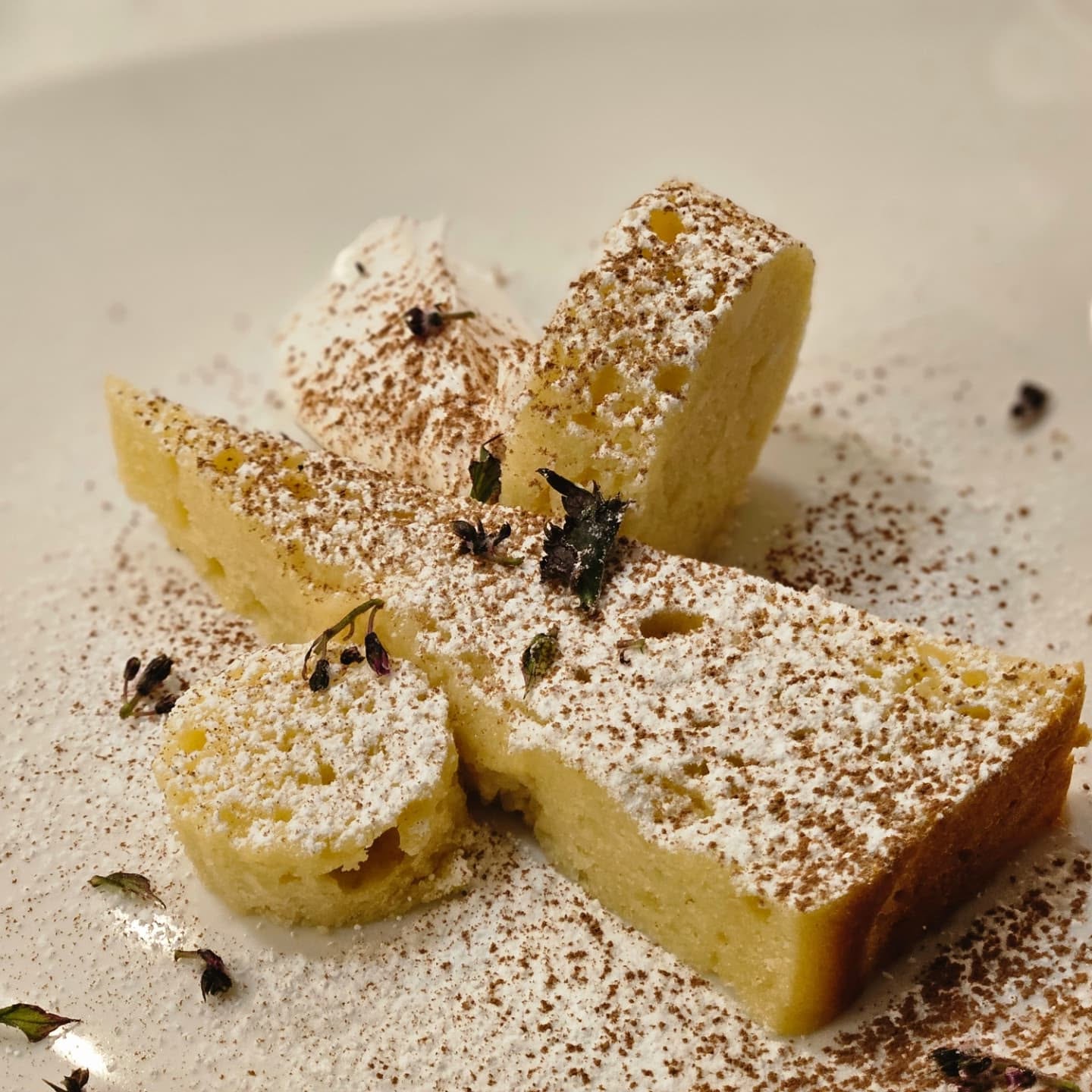 Lemon Olive Oil Cake with Cocoa & Lavender